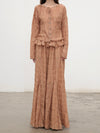 Mutedance 25 Autumn/Winter Elastic Lace Waist Casual Pants Series Flower Dye Handmade MD-MD25FW102-rose (MD25FW101)